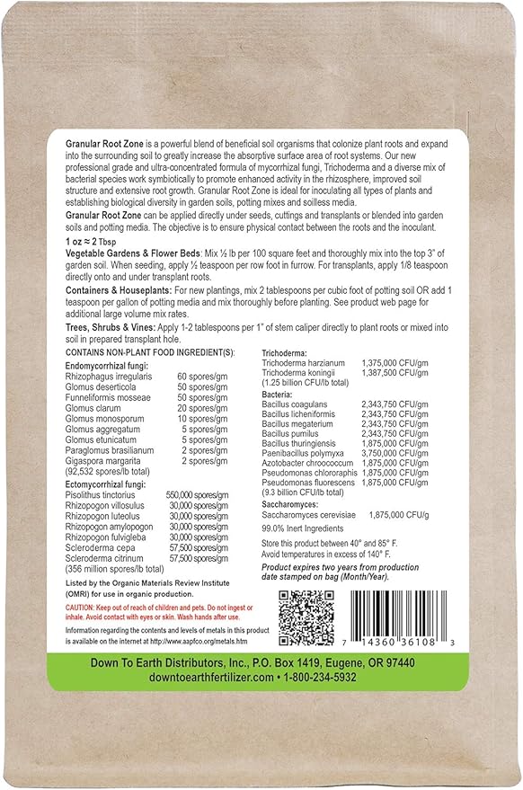 Down to Earth OMRI Organic Granular Root Zone, 8 oz