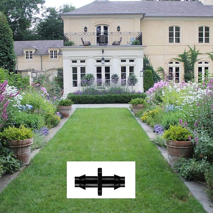 HOINCO 300Pcs Barbed Connectors Irrigation Fittings Kit, Drip Irrigation Barbed Connectors for 1/4 Inch Tube, for Flower Pot Garden Lawn (Elbows, End Plug, Straight Barbs, Tees, 4-Way Coupling)