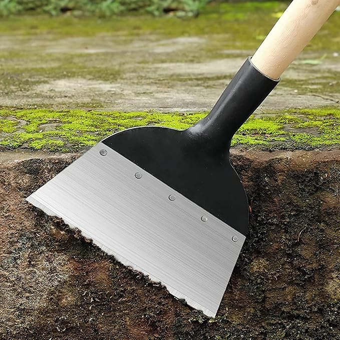 Garden Shovel Snow Shovel Multi-Functional Steel Flat Shovel Garden Spade Cleaning Scraper Garden Tool Ice Scraper Ice Chopper 9in/23cm