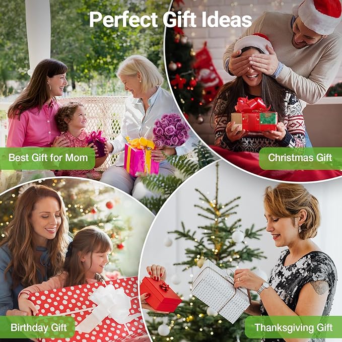 KOOPER Solar Lights, 4 Pack Lily Flower Lights, Waterproof 7 Color Changing - Bigger Solar Panel for Outdoor Patio Yard Garden Decoration