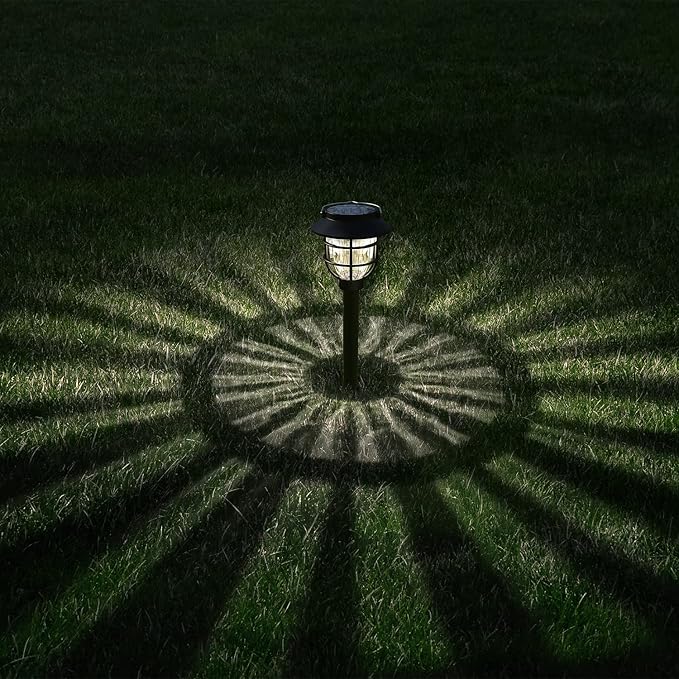 6 Pack Solar Pathway Lights Outdoor - Bright Solar Powered Garden Lights with Warm White LED, Auto On/Off Waterproof Path Lights Decorative, Landscape Lighting for Yard Patio Walkway Driveway