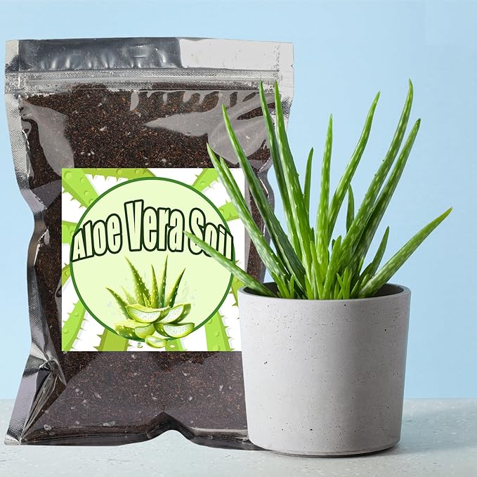 Aloe Vera Potting Soil Mix 10qt, Ready to Use for Seedling and Growing of Aloe Vera Plants or Other Houseplants