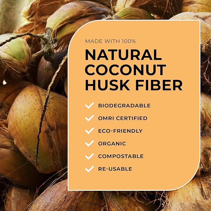 Mycelium Organic Coco Coir Brick 10lbs - Perfect for Potting & Planting, OMRI Certified, Eco-Friendly Soil Mix, Ideal for Indoor Plants, Orchids, Succulents, Cacti and Vegetable Gardening