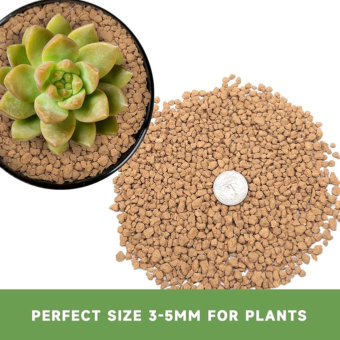 2.5lb Hard Akadama Bonsai Soil 1/8-1/4 inch Small Grain for Cactus, Succulents, Bonsai Plants Soil Amendment, Prevent Over Water, Provides Optimal Water Retention, Fast Drainage