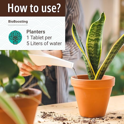Plant Food for Houseplants - 3 Packs of “BioBoosting” Mineral Tablets for Soil Enrichment; Nitrogen Fertilizer for Indoor/Outdoor Plants; Garden, Tree and House Plant Fertilizer