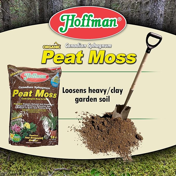 Hoffman Canadian Sphagnum Peat Moss - 18 Quart,Brown/A,37029