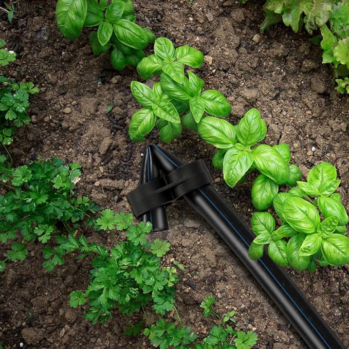 Drip Irrigation Figure 8 End Closure Fittings, 18 Pieces 1/2'' Drip Line Barbed End Plug Connectors for 1/2 Inch Irrigation Tubing End Clamp for Garden Drip Sprinkler Systems