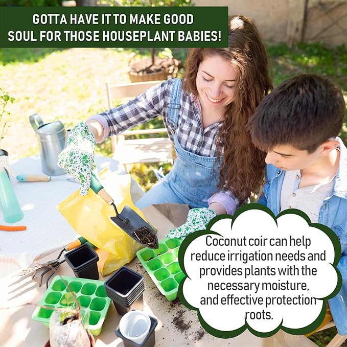 10QT Organic Coco Coir, Coconut Coir for Plants, Coco Coir Fiber Coconut Husk for Gardening, for Plants Indoor, for Houseplants, to Promote Soil Root Growth, and Water Drainage and Plant Growth