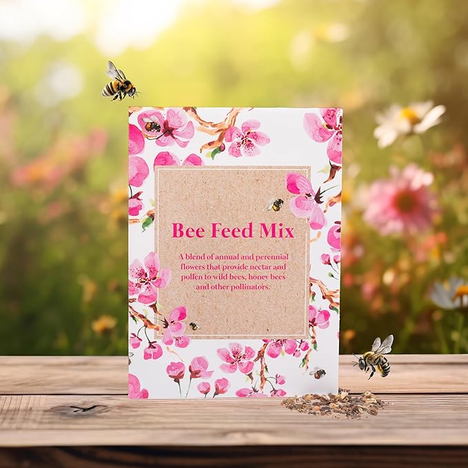 Bentley Seed Flower Mix - Pollinator Seed Mix with 5 Wildflower Seed Packets - Non-GMO Pollinator Seeds - Eco-Friendly Flower Seeds Packets for Party, Celebration, and Gifts - Pollinator Mix