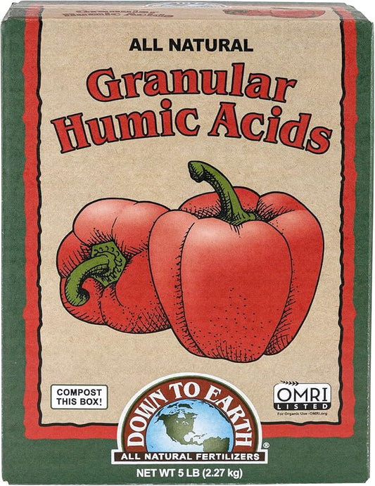 Down to Earth Organic Granular Humic Acids Fertilizer Mix, 5 lb