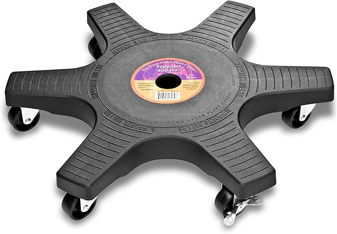 Bosmere Down Under Plant Caddie, Heavy Duty Plant Stand with Wheels, 500 lb Capacity, 20-Inch, Charcoal