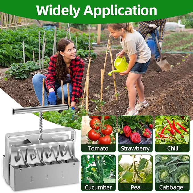 Soil Blocker, Soil Block Maker for Seed Starting with Strong Hand Held, 8 Pcs 2-Inch Soil Blocking Tool for Grow Seedling, Seed Starter Soil Tray Garden Potting Soil, Indoor Outdoor Plants