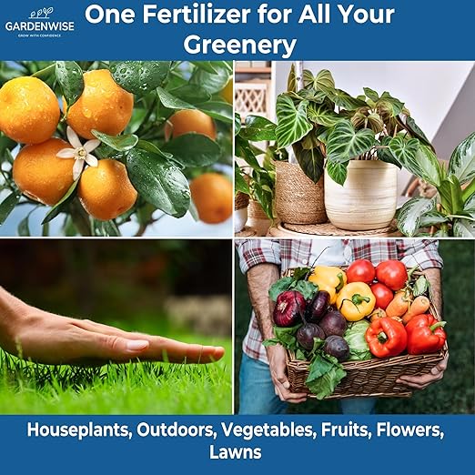 20-20-20 Water-Soluble Fertilizer – Powder for Liquid Plant Food for Indoor & Outdoor Plants, Orchids, Vegetables, Lawns, Flowers – 20 20 20 Fertilizer 2 Quarts (4 lbs)