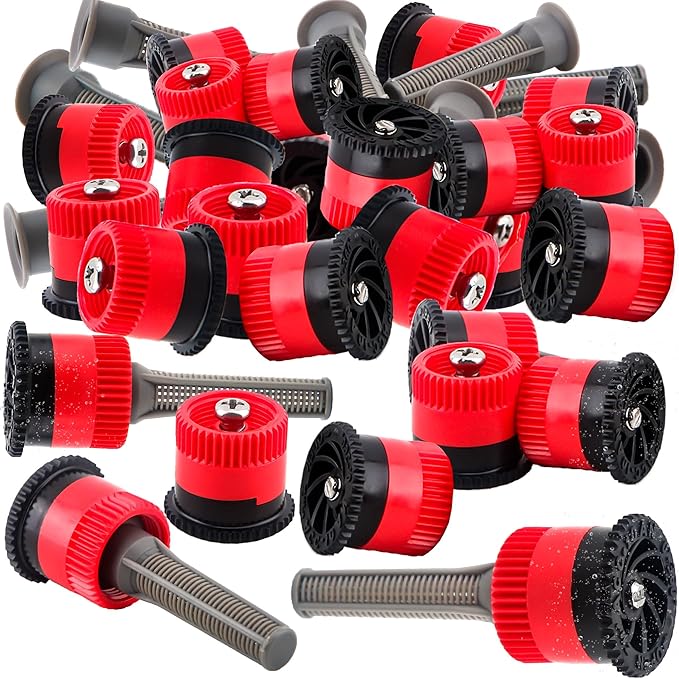 24 Pcs Variable Arc Nozzle Adjustable Sprinkler Nozzle High Efficiency Replacement Pop-up Sprinkler Heads Compatible for Sprinklers, 10VAN