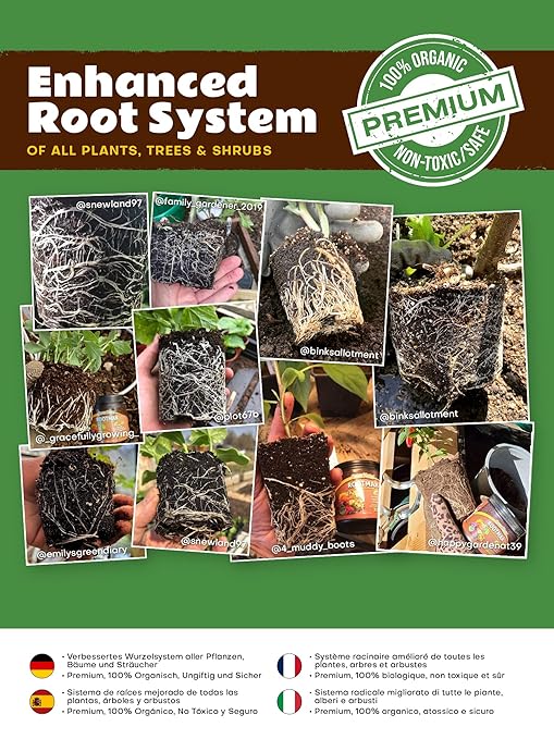RootMax - Mycorrhizal Fungi | Rooting Powder for All Plants, Trees, Flowers & Edibles | Direct to Root Inoculant | Treats 15 Plants (500 g/17.63 oz)