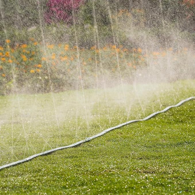 Sprinkler Soaker Hose 50ft 2Pack for Garden Lawn, Watering Hose with Holes, High-Efficiency Water-Saving Garden Irrigation System, Drip Hose Sprinkler