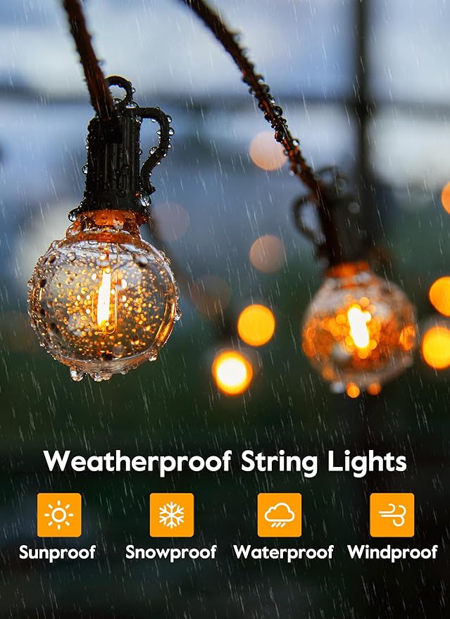 Brightown G40 Led Replacement Light Bulbs 1W Shatterproof Globe Bulb Fits E12 or C7 Candelabra Screw Base Sockets, 1.5 Inch Dimmable Light Bulbs for Indoor Outdoor Patio Decor, Warm White, 15 Pack