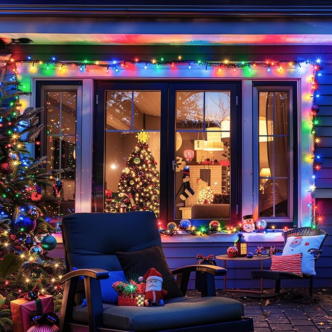 JMEXSUSS 272ft 800 LED Christmas Tree Lights, 8 Modes Multicolor Led Christmas Lights Outdoor Waterproof Christmas String Lights for Outside Indoor Xmas Tree Party Decor