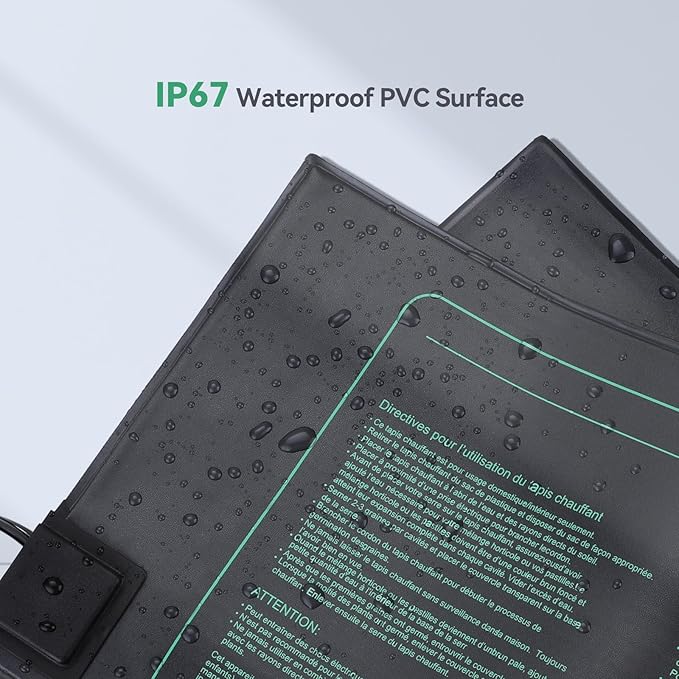 LUXBIRD 4 Pack Daisy Chain Seedling Heat Mats for Indoor Plants, Green Houses, Germination, Hydroponic Garden, Waterproof Durable (LB-HMDC-04)