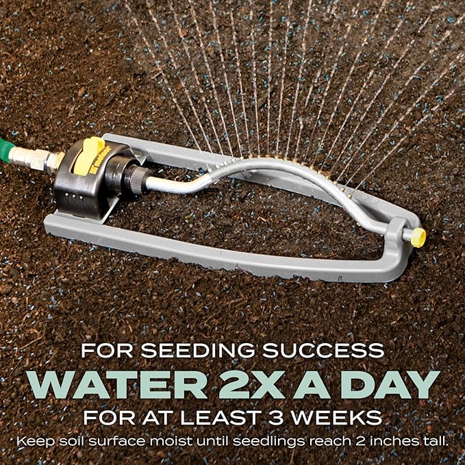 Scotts Turf Builder Grass Seed Dense Shade Mix with Fertilizer and Soil Improver, Grows With Little Sunlight, 2.4 lbs.