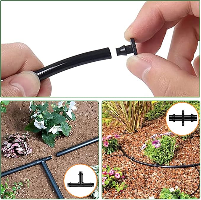 4 Set Faucet Adapter US Standard 3/4" Female Thread to 1/4" Tube Connector Convert 3/4" Garden Hose to 1/4" Tubing 1/4" Drip Irrigation Garden Hose Adapter (Classic)