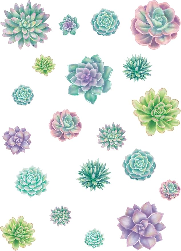 Rustic Bloom Succulent Accents - Assorted Sizes, Multi Color