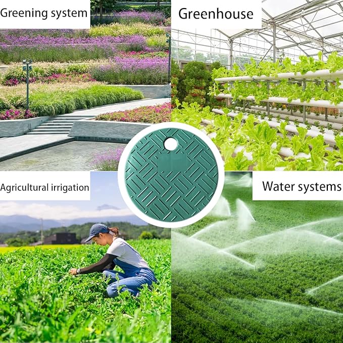 2PCS Sprinkler Valve Cover Irrigation Valve Box Cover Lid for Sprinkler Irrigation System Round Valve Overlapping Covers for Garden Outdoor Lawn Yard Sprinkler(6in)