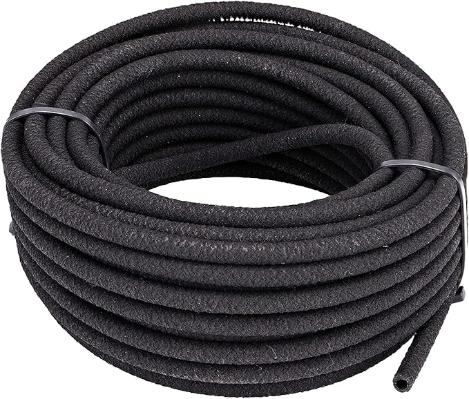 Raindrip 015005T 1/4-Inch by 50-Foot Soaker Hose Tubing for Drip Irrigation, Use in Vegetable Garden, Planters, and Borders, 50-Foot, Black
