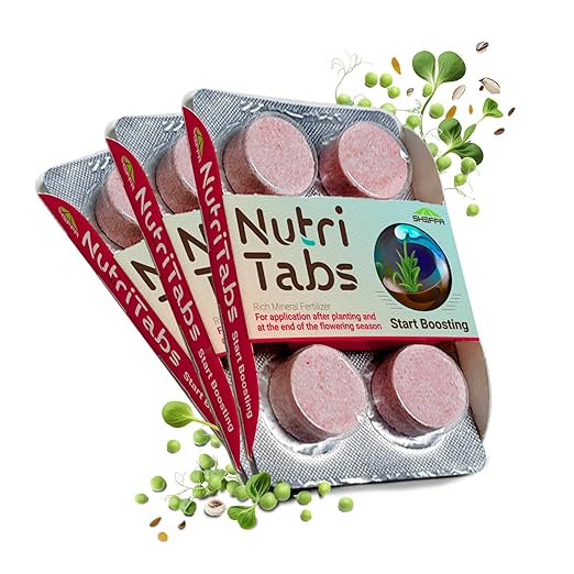 Plant Food for Houseplants - 3 Packs Pink “Start Boosting” Mineral Tablets; Nitrogen Rich Fertilizer; Indoor/Outdoor Plant Food for High Impact Growth; Garden, Tree and House Plant Fertilizer