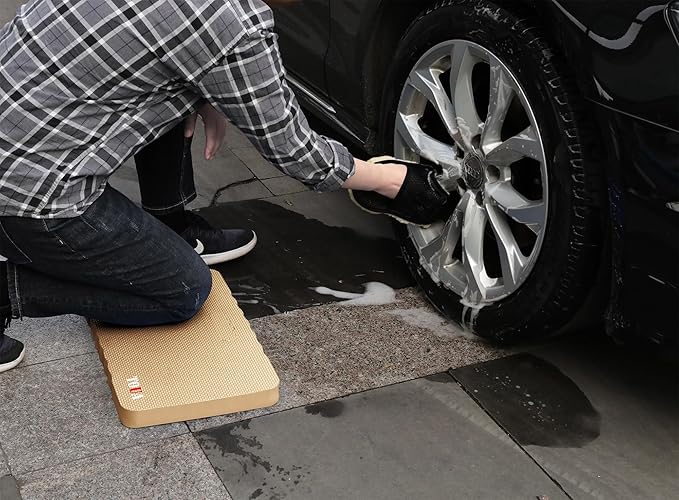 Kneeling Pad Thick Extra Large High Density Foam Comfort Kneeling Pad for Work Gardening Yoga Exercise Garden Knee Pad Beige, 1 pack