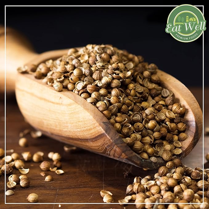 Eat Well Coriander Seeds Whole 6 oz, Bulk Traditional Whole Coriander Cilantro Seeds,100% Natural, Fresh, Gourmet Spices Seasonings, Pure Spice Ingredients for Cooking, Herbs and Spice Mix