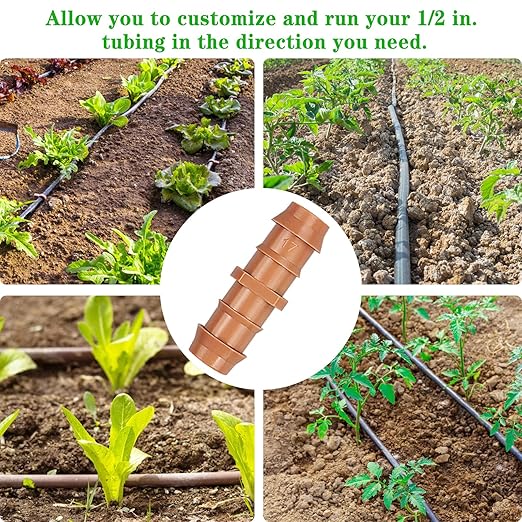 Drip Irrigation Barbed Coupling：40 Pack Drip Irrigation Coupler Parts Fits for 1/2 Inch Drip Irrigation Tubing 17mm 0.600" ID Coupling Connectors for Patio Lawn Garden