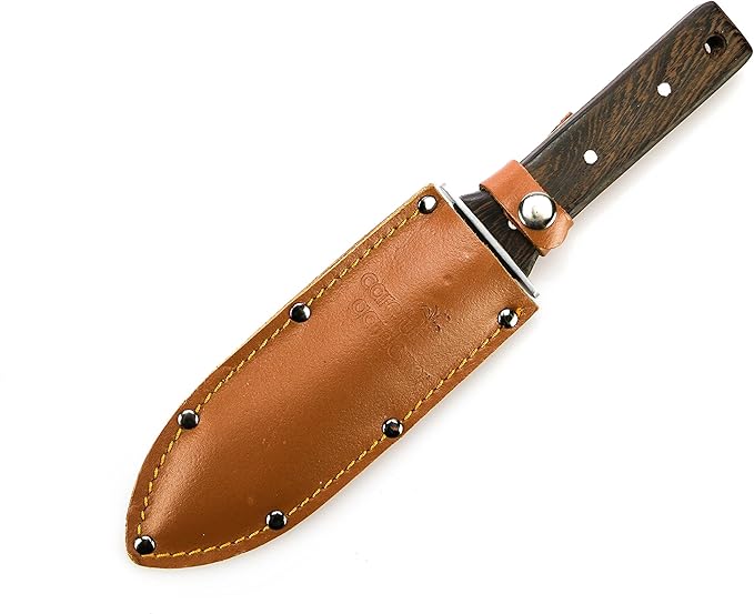 Hori Hori Knife, Premium Japanese Gardening Knife - Full Tang Garden Knives with Leather Sheath