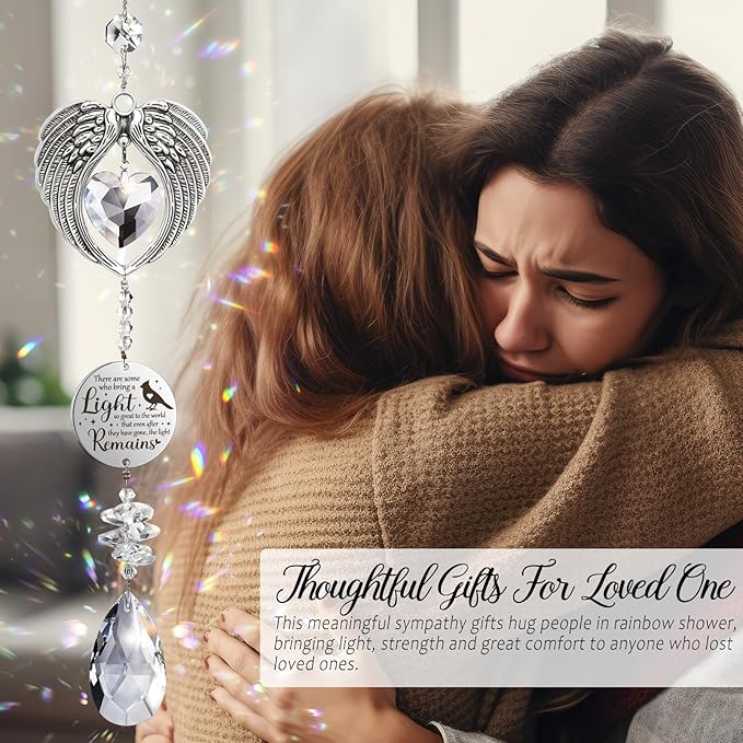Sympathy Gifts for Loss of Loved One Mom Dad Daughter Son, Unique Memorial Gifts Crystal Suncatcher Bereavement Gift Idea - Grief Condolence Sorry for Your Loss Funeral, Miscarriage Gifts for Mothers