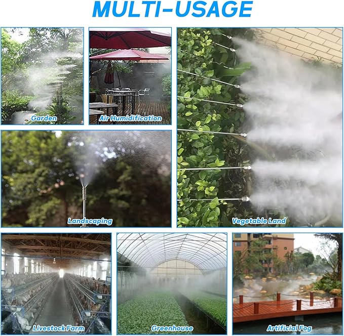 20 Pack Flexible Nozzle Extensions, Brass Mist Rod for Outdoor Misting System, Bendable Copper Extended Pole 10/24 UNC for Garden, Humidification, Outdoor Cooling, Dust Control, Landscaping(5.6Inch)