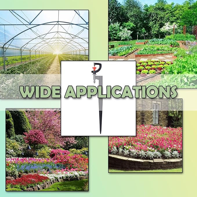 20pcs G Type 360 Degree Drip Irrigation Sprinkler Heads Adjustable Irrigation Drippers Sprinklers Garden Irrigation System Accessory for Garden Lawn