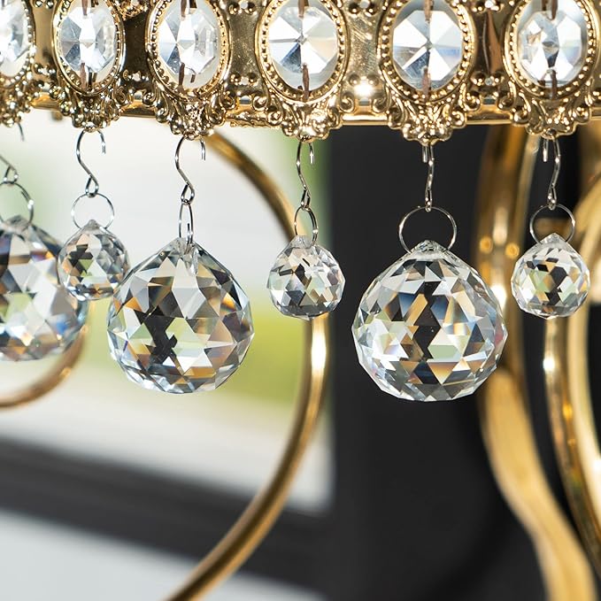 Crystalsuncatcher Suncatchers Clear Glass Crystal Ball Prism Feng Shui Lamp Hanging Drop Chandelier Part (50mm)