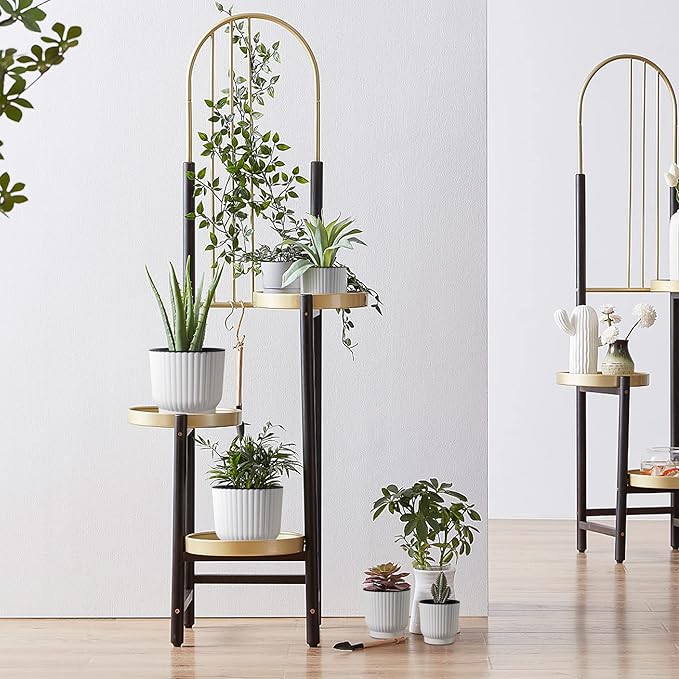 T4U 4 Inch Self Watering Pots for Indoor Plants, 6 Pack White Plastic Flower Pots for All House Plants, Flowers, African Violets