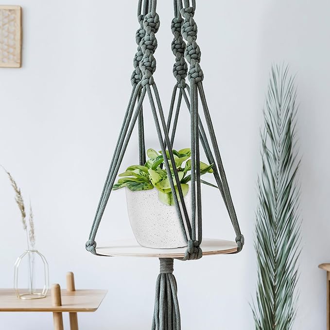 Utopia Home Plant Pots Indoor with Drainage - 7/6.6/6/5.3/4.8 Inches Decorative Flower Pots for Indoor Plants - Pack of 5 Spotty Grey Plastic Planters for Indoor Plants, Flowers Pot