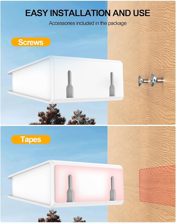 Solar Fence Lights 10 Pack, 9 Color Modes Outdoor Bulb Waterproof Led IP65, Solar Outdoor Lights for Backyard/Railing/Step/Wall/Patio/Yard (White)