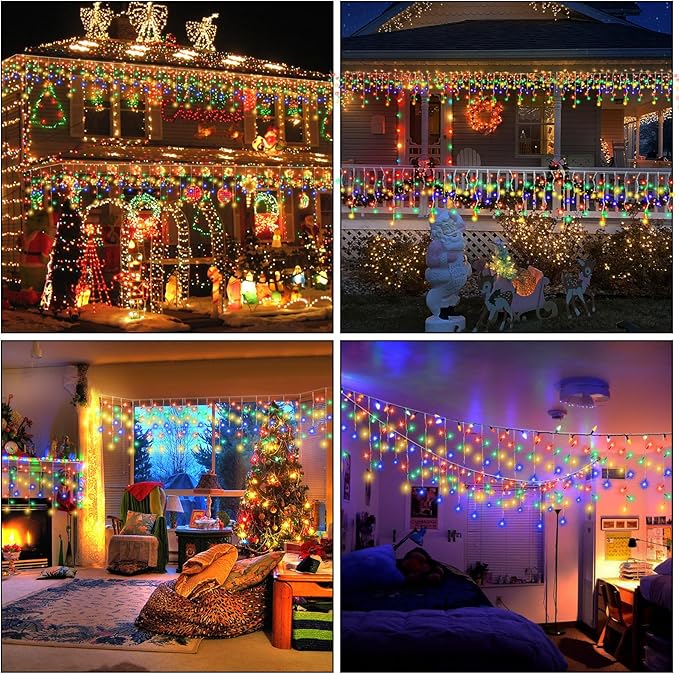 PEMOTech 432-LED 32.8FT DIY Decorative Lights with Remote & 8 Modes，Plug in Connectable Fairy Lights Timer for for Wedding, Storefront Decoration, Easter, Garden Parties & Waterproof Spring Nights