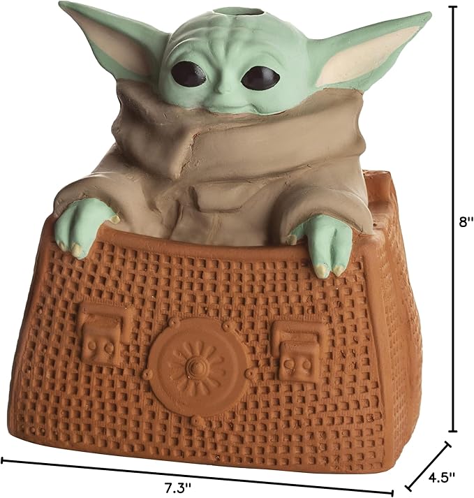 Chia Pet Star Wars the Child in Mandos Satchel with Seed Pack, Decorative Pottery Planter, Easy to Do and Fun to Grow, Novelty Gift, Perfect for Any Occasion
