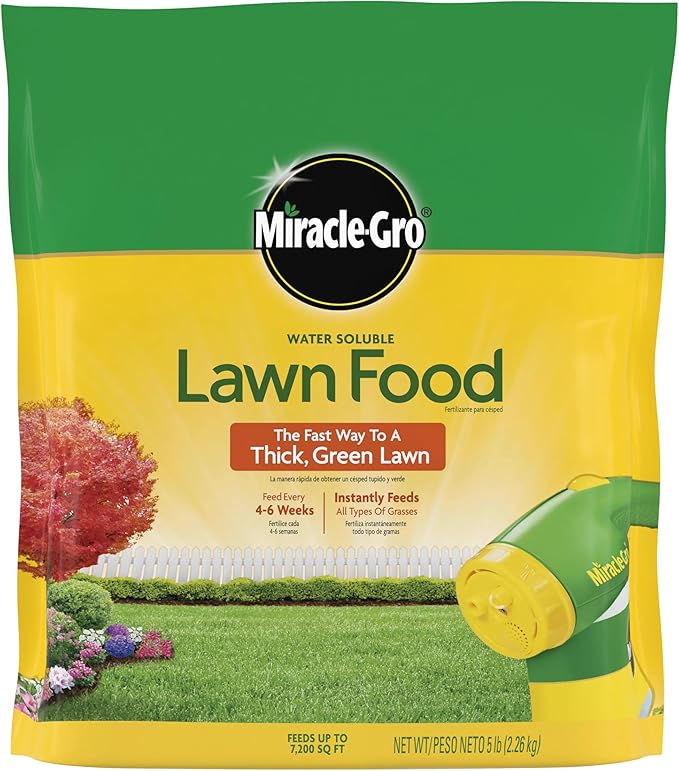 Miracle-Gro Water Soluble Lawn Food and Garden Feeder Bundle, Hose-End Feeding System for Lawns