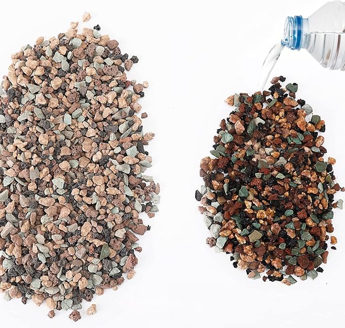 5LB Mix Lava Rocks for Plant Gravel Pebbles for Bonsai Succulent Potting Soil, Top Dressing and Terrarium Plants