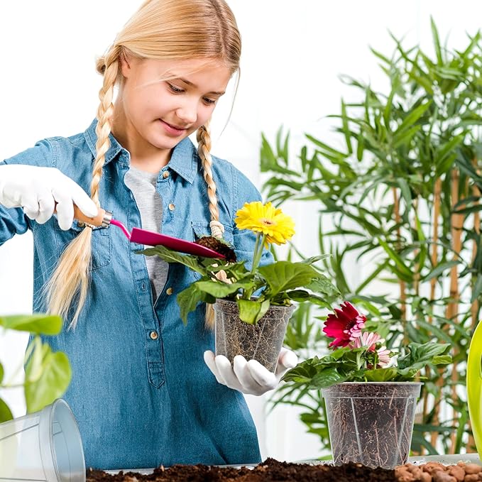 3.9-9.4 Inch Big Size Clear Nursery Pots with Drainage, 6 Sizes 30 Packs Nursery Garden Pots with 10 Plant Labels for Seedling Plants, Nursery Pots Variety for Indoor Outdoor Seed Starter Flower Pots