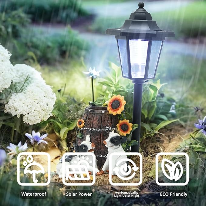 Solar Garden Outdoor Decor Statues Couple Pigs on Date with Light,Outside-Outdoor Decorations Sculptures for Patio Yard Lawn Walkway Ornaments Clearance Gifts for Mom Grandma Birthday