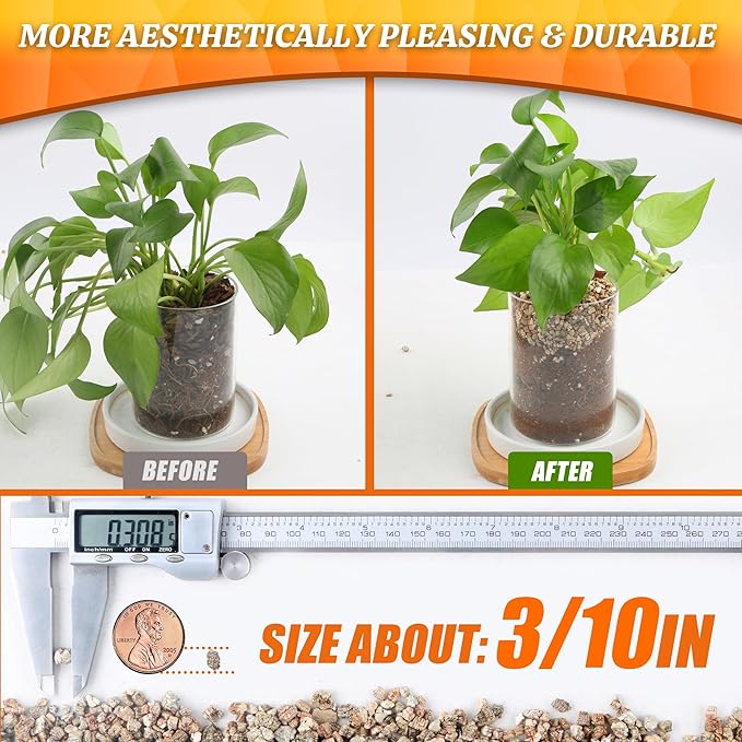 AVALUTION 3QT Vermiculite - Organic Vermiculite for Plants Horticultural Coarse Vermiculite Natural Soil Additive for Potted Plants Gardening Mushrooms Seed Starting