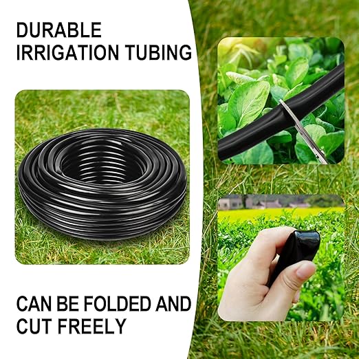 1/2 Inch Drip Irrigation Tubing-49.2Ft/15M Main Tubing Hose for Garden Irrigation System Kit, Plant Watering Irrigation Line Tubing