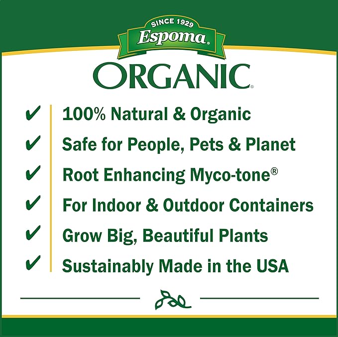 Espoma Organic Vegetable & Flower Garden Soil Natural and Organic in Ground Planting Mix. Use when Planting & Transplanting. For Organic Gardening. 1 Cubic Foot Bag