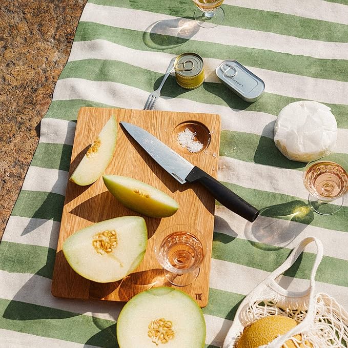 Fiskars Hard Edge Medium 6.8" Chef Knife - Japanese Stainless Steel Blade Stays Sharp for Everyday Use - Non-Slip Handle for Effortless Cutting - Dishwasher Safe